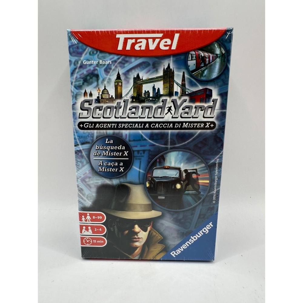 NEW Ravensburger Scotland Yard Mr X Travel Game IN ITALIAN SPANISH PORTUGUESE